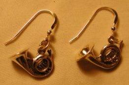 french horn earrings